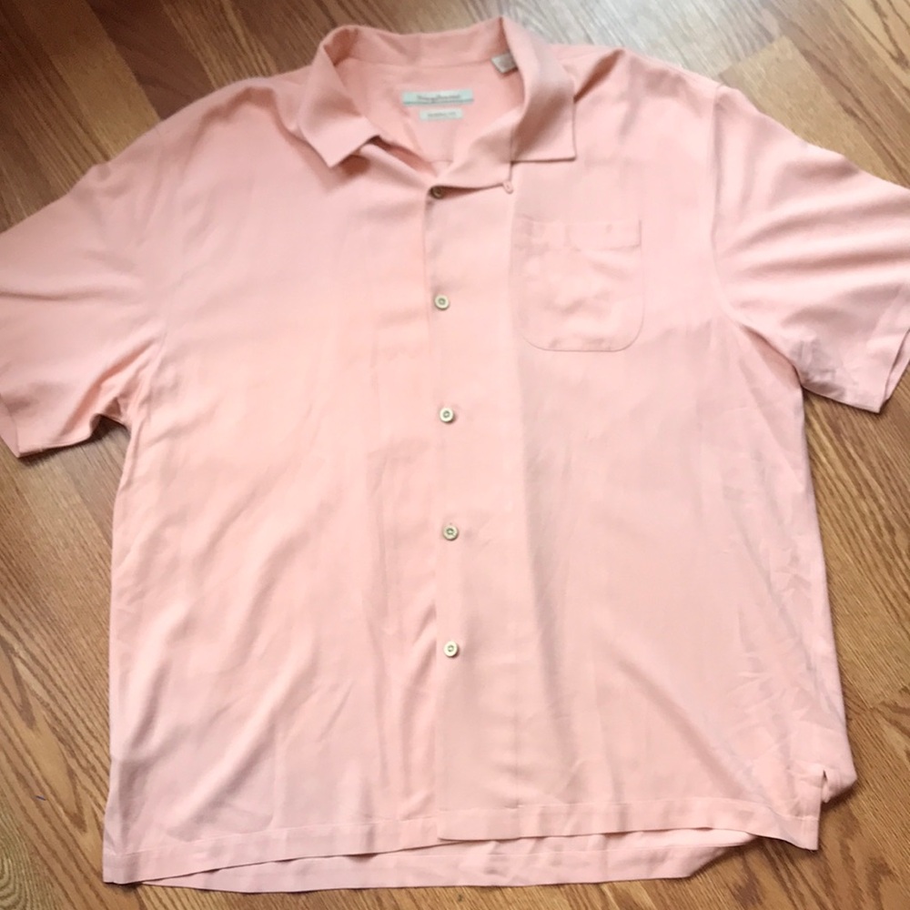 Tommy Bahama Men's Pink Short Sleeve Shirt